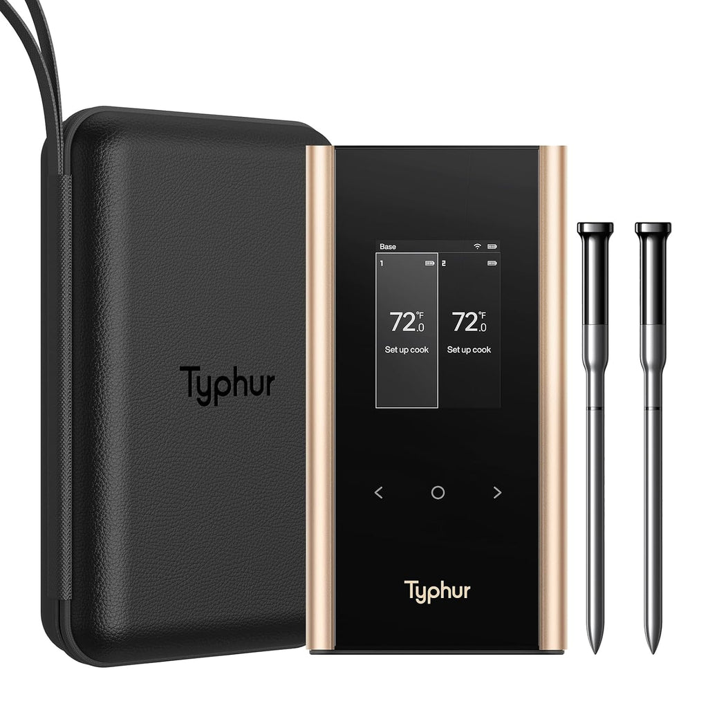 Typhur Sync Gold Dual Wireless WiFi Meat Thermometer with Carrying Case