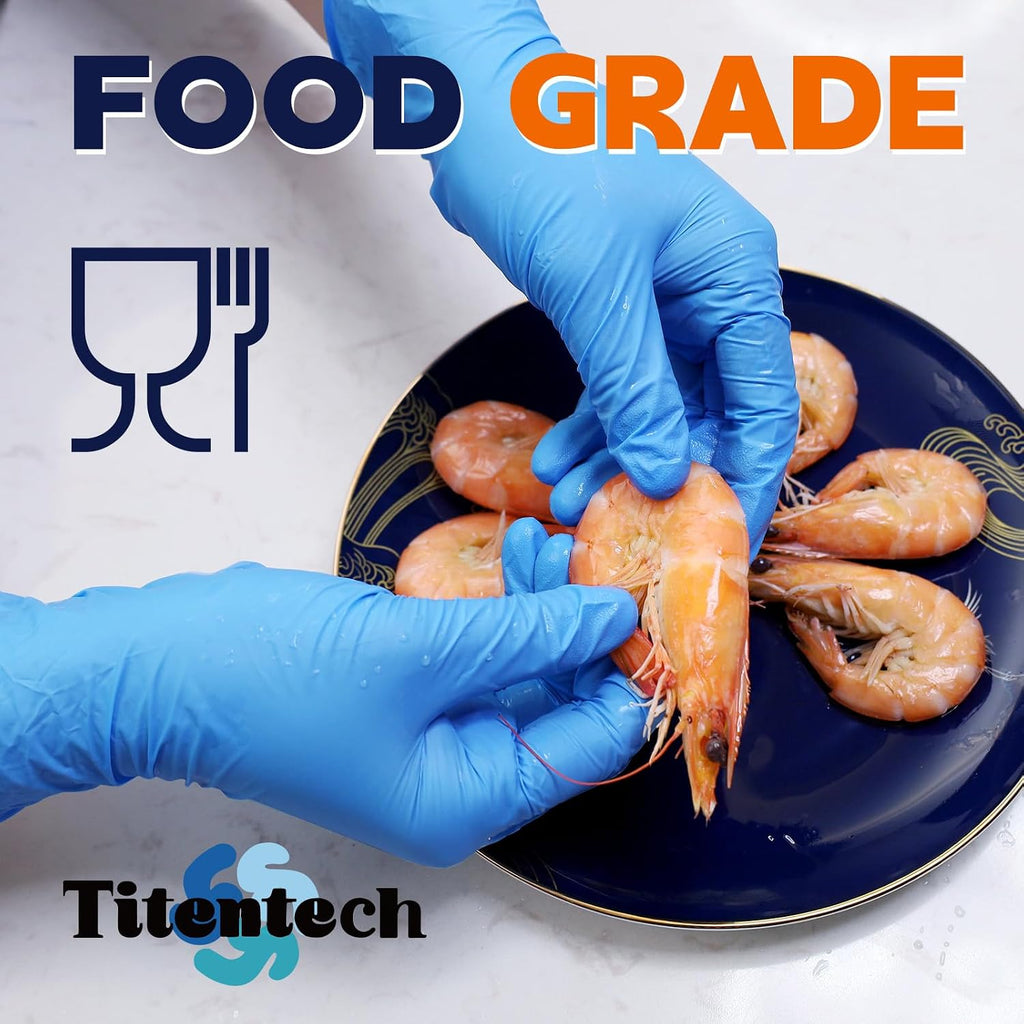 Nitrile Exam Gloves Disposable 3Mil Food Safe Glove 1000PCs