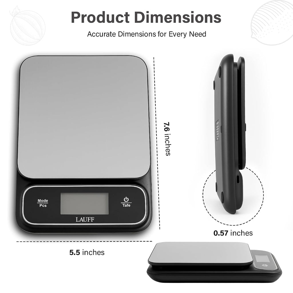 Digital Food Scale - Kitchen Scales Measures in Grams and Ounces