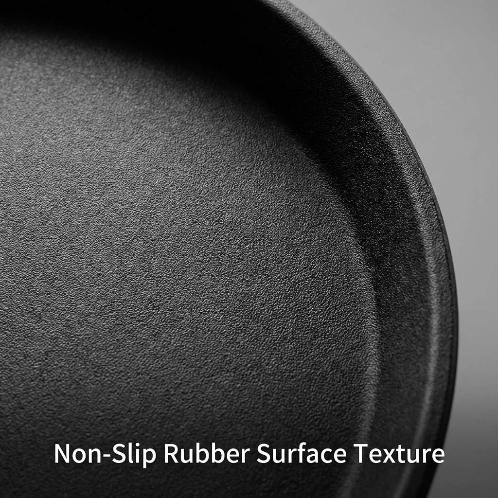 14-Inch Round Non-Slip Serving Tray Set – 4Pack Rubber Surface Drink & Meal Carrier for Home, Café & Catering