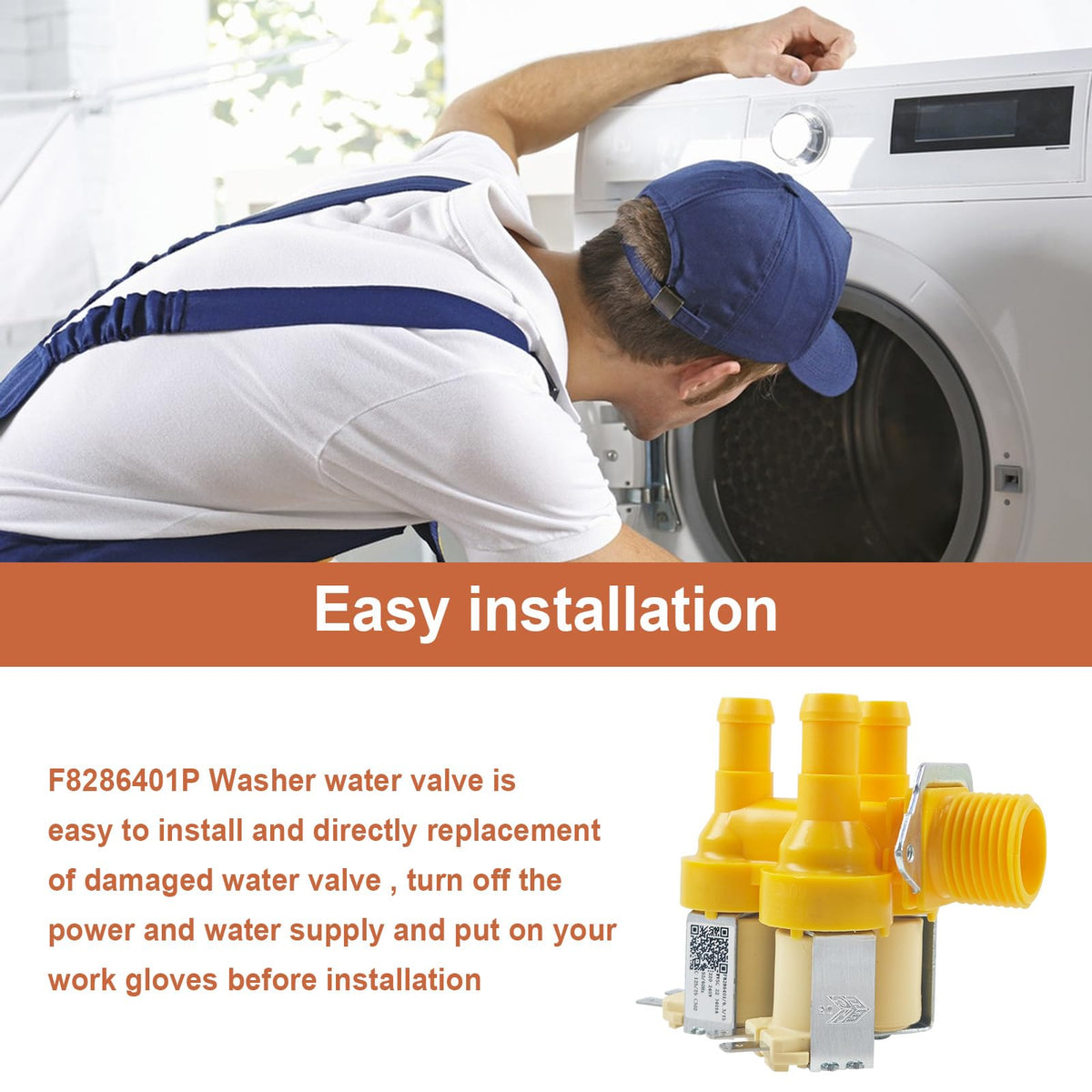 F8286401P Washer Water Valve Compatible with Speed Queen Huebsch Unimac