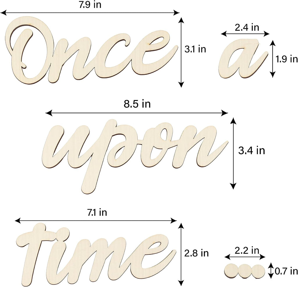 Once Upon a Time Sign Nursery Decor Once Upon a Time Wood Sign Wall Decor for Reading Corner Kids Room Family