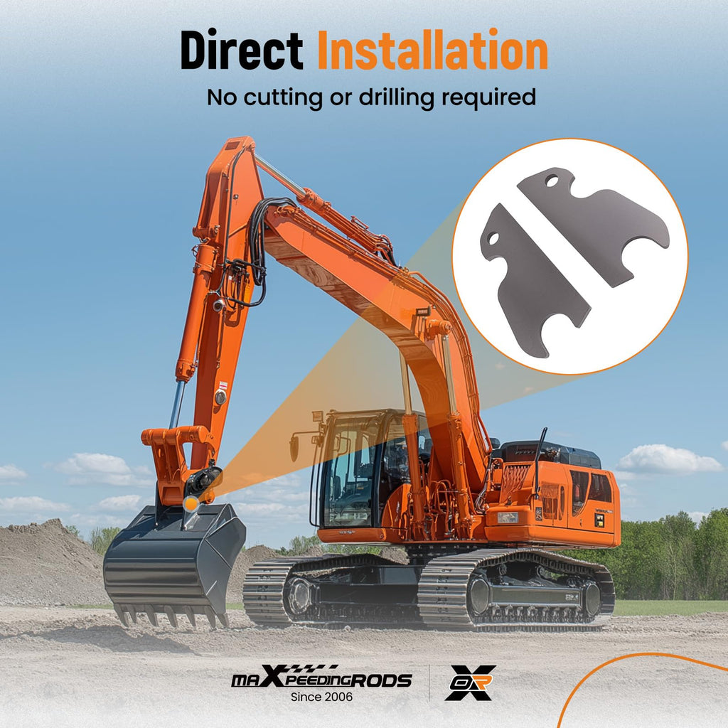 maXpeedingrods Quick Attach Bucket Ears KX057-2 pcs Attachment with/Without Base Compatible with Kubota U55 KX191