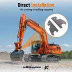 maXpeedingrods Quick Attach Bucket Ears KX057-2 pcs Attachment with/Without Base Compatible with Kubota U55 KX191