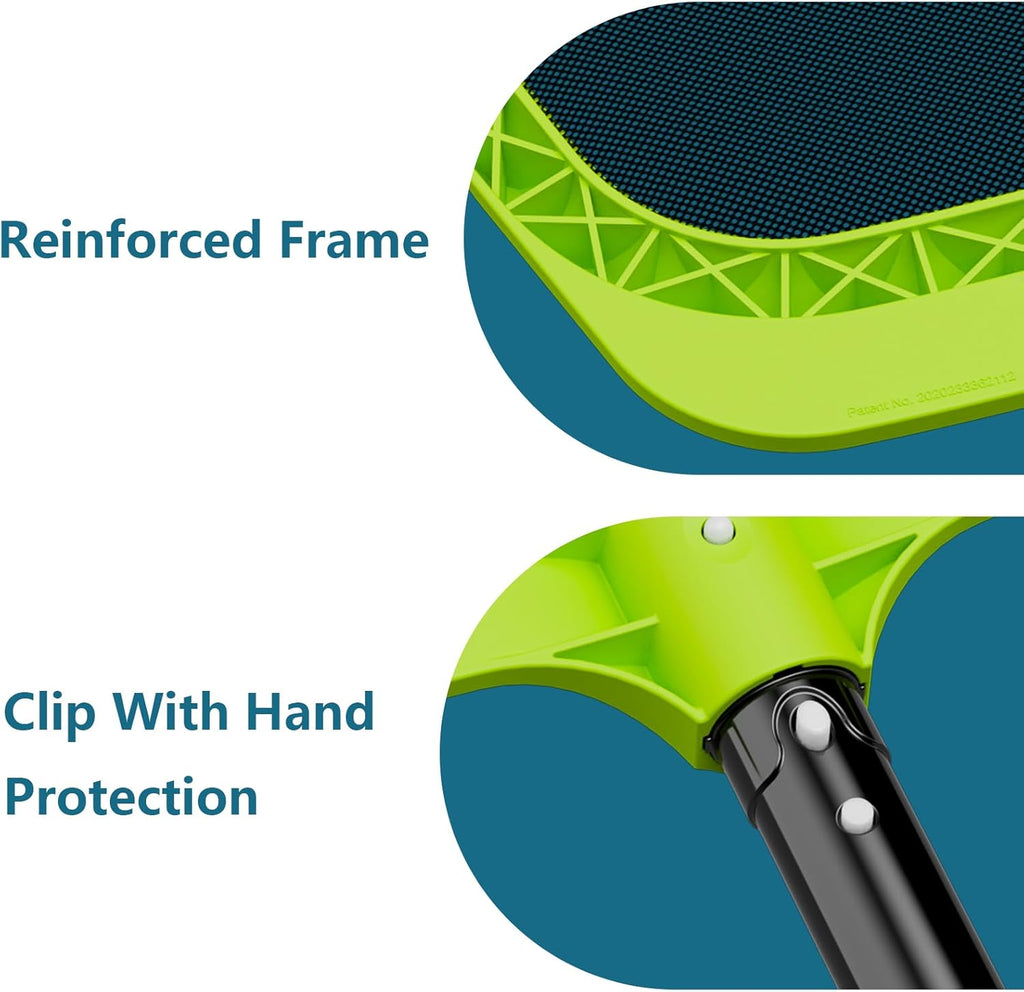 Pool Skimmer Net - Professional Heavy Duty Reinforced Frame Nylon Flat Leaf Rake Net,for Spa Pond Swimming Pool
