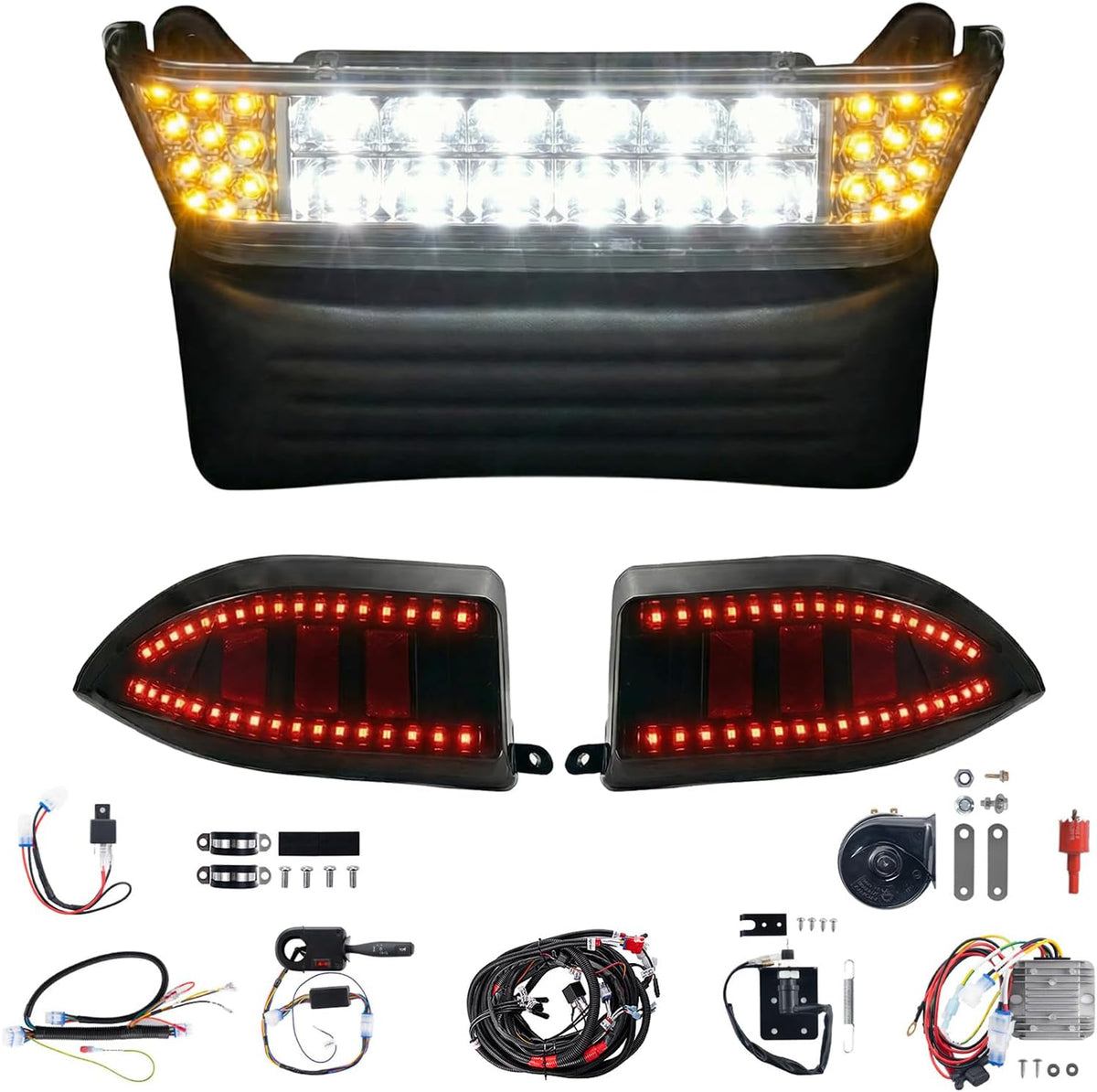 NOKINS Golf Cart Light Kit with Bumper for Club Car Precedent 2004-UP