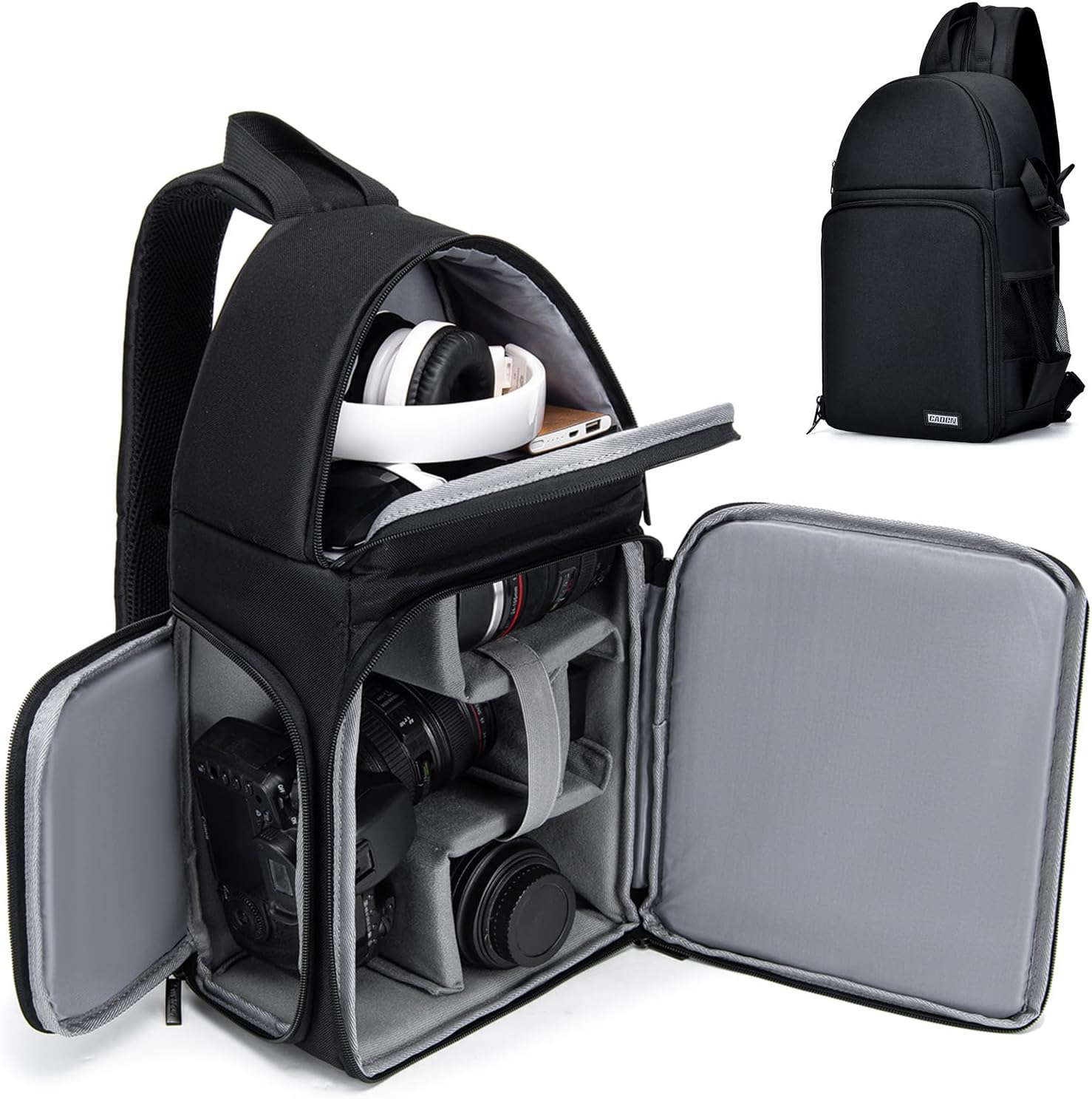 Camera Bag Sling Backpack for DSLR/SLR Mirrorless Camera Waterproof, Camera Case Compatible for Sony Canon Nikon