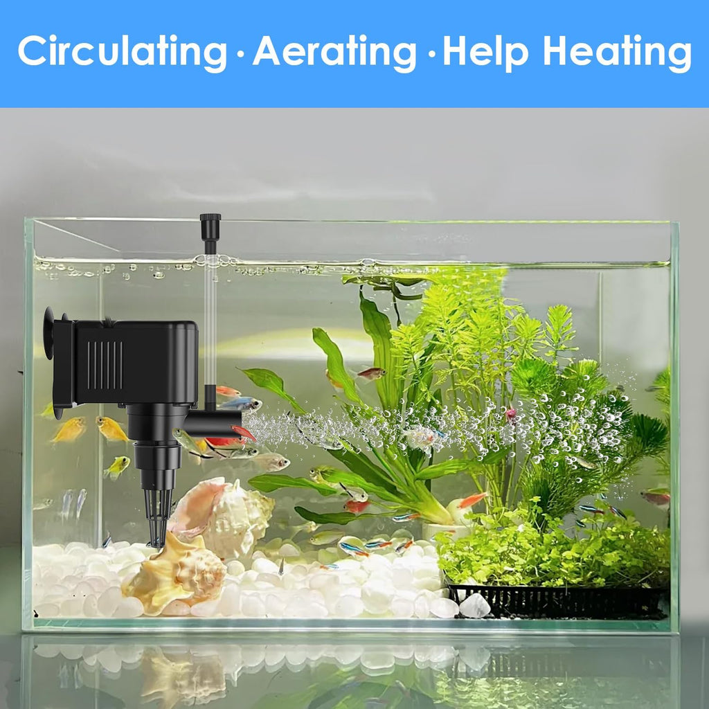 Aquarium Powerhead Pump Circulating Water Pump 210 GPH for 40-60 Gallon Aquariums with Aerating Features
