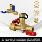 VAV 3/4" Tankless WaterHeater Valve Kit, Pressure Relie Valve, CSA Listed