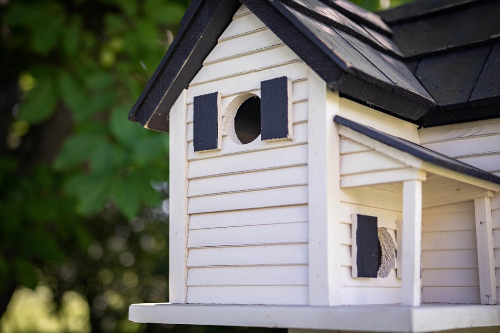 Purple Martin Bird House | Cottage Purple Martin House Kit | Bird House to Attract Purple Martins (Black Roof) |