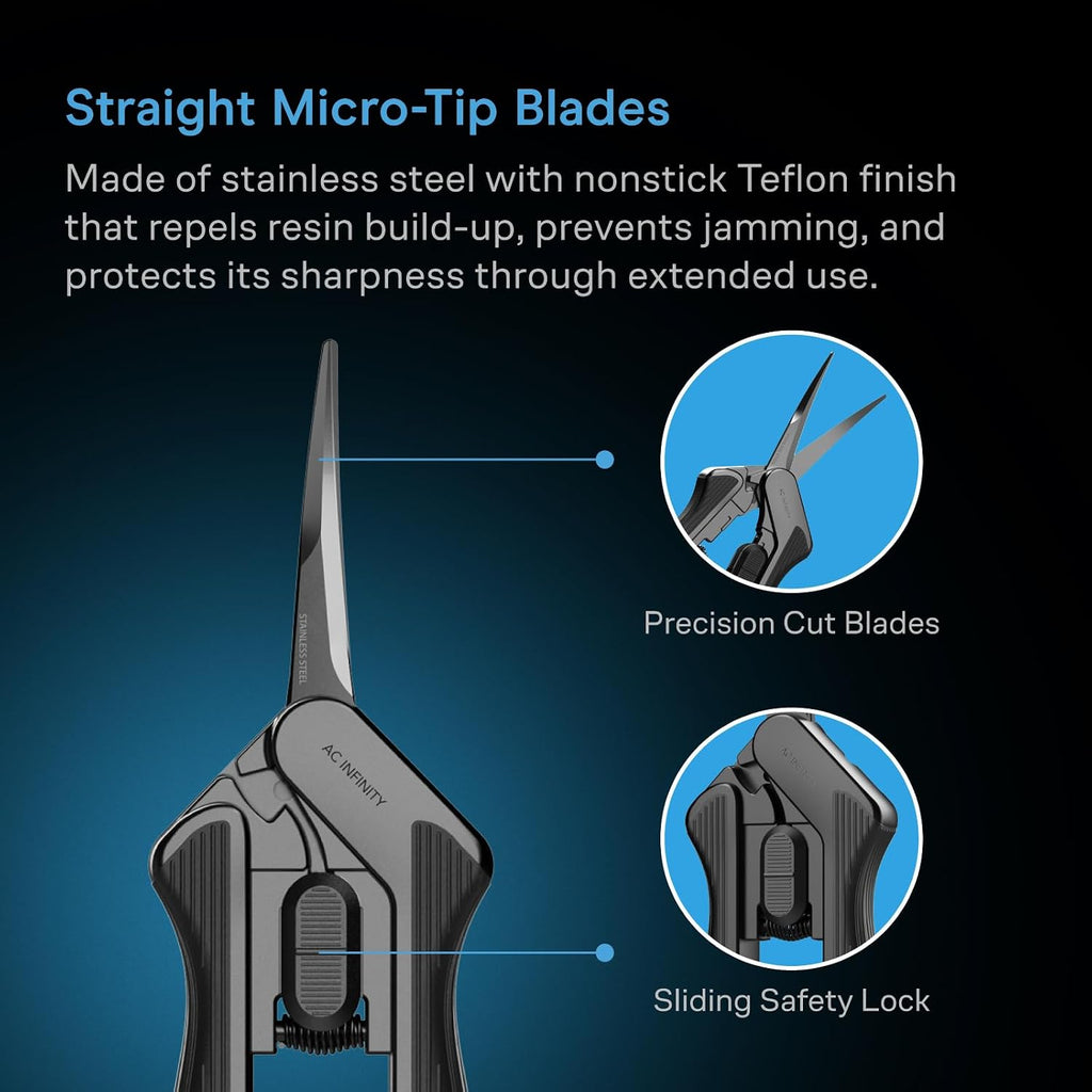 6.6” Stainless Steel Curved Pruning Shear 2-Pack. | Curved Precision Blades with Nonstick Teflon Coating, Lightweight