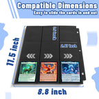 Trading Card Binder Sleeves, Baseball Holder, Black, 1800 Pockets