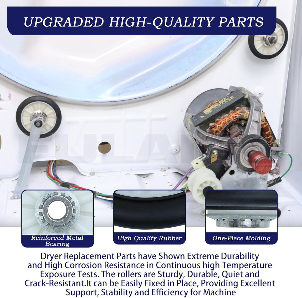 4392065 Dryer Repair Kit for Whirlpool Kenmore Maytag Roper Dryer | Includes 349241T Dryer Drum Roller Kit 341241