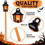 Halloween Lantern Drink Stirrers, 36 Pack, 7 Inch Cocktail Sticks