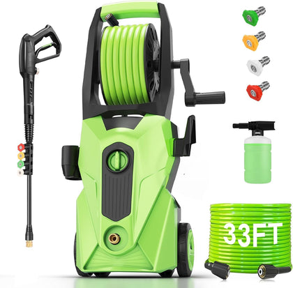 Electric Pressure Washer 5000PSI, 4.0GPM Portable Power Washer, Water Pressure Washer with 33FT Hose, 4 Nozzle