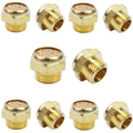 G1/8 Brass Exhaust Muffler, Flat Type, 10Pcs