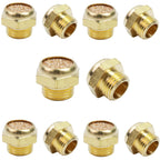 G1/8 Brass Exhaust Muffler, Flat Type, 10Pcs