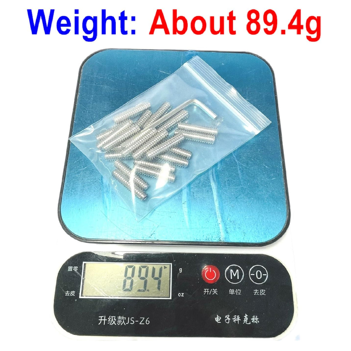 20pcs Set Screws 1/4-20 x 1 inch 304 Stainless Steel Allen Head Hex Socket Set Screws Grub Hex Head Sockets with 1/8 Allen Wrench.(1" Length)