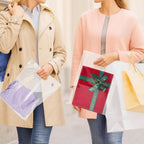 Clear Shopping Bags,Large 12x15 inches, 50 Pack, Plastic Retail Merchandise Bags, Tear Resistant, Durable