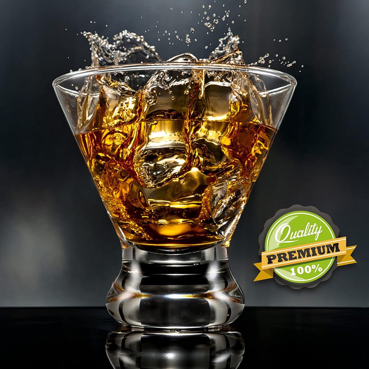 Martini Glasses Set of 9(Buy 8, get 1 Free), Crystal Cocktail Glasses 8 Ounces, Hand Blown Stemless Martini Glasses