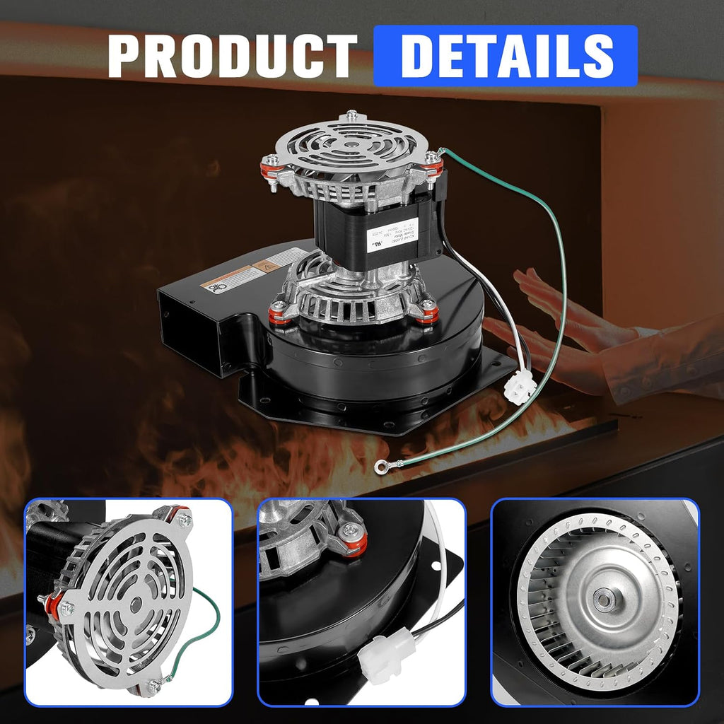 A143/J238-138-1344 Furnace Draft Inducer Blower Exhaust Vent Venter Motor Compatible with Trane 7021-8013, American Standard, Jakel, Rotom FB-RFB337, Fasco 70218924 115V 1/30HP 3000RPM