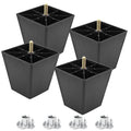 4 Inch Plastic Table Legs, Black Couch Leg, 4 Pcs