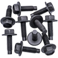 Rexka 10pcs 5/16"-18 X 1 Hex Washer Head Spin Lock Body Bolts