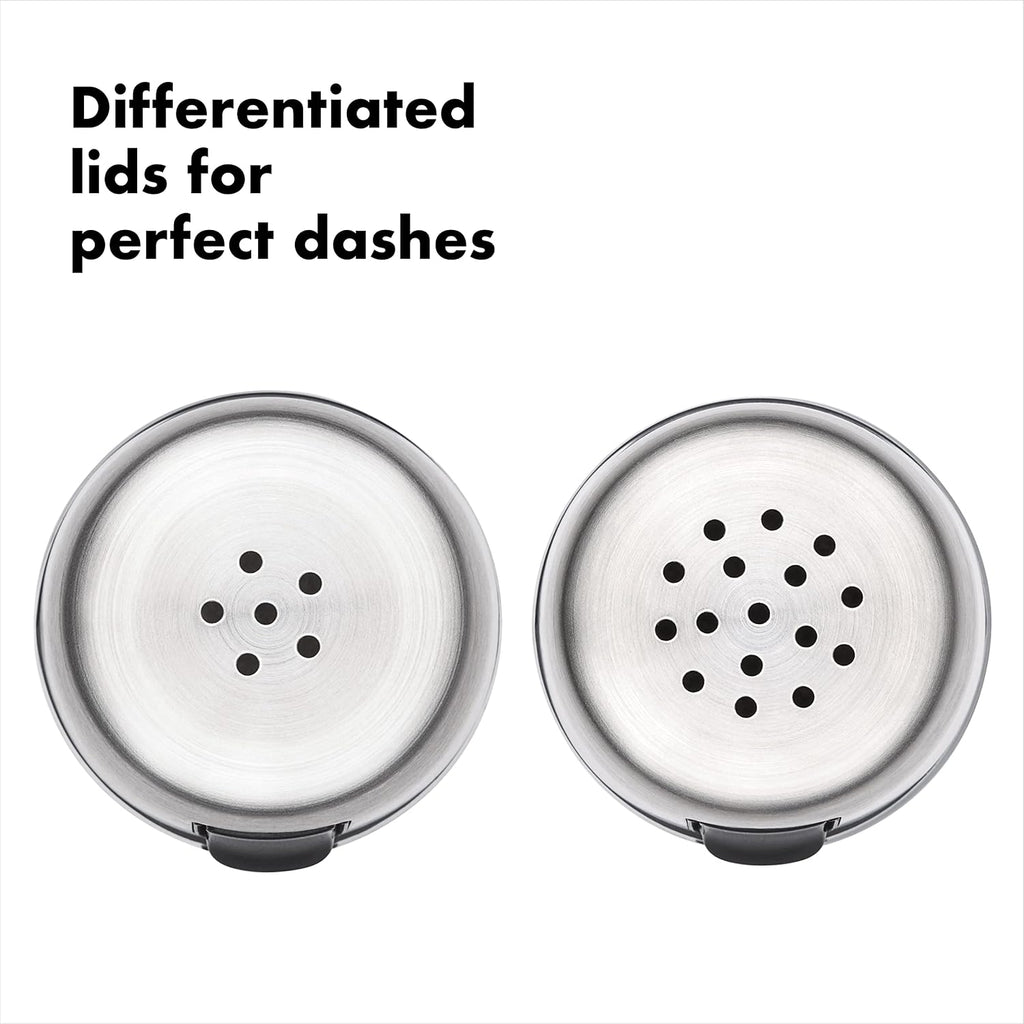 Good Grips Salt & Pepper Shaker Set, Easy to Refill with Twist-Off Lid