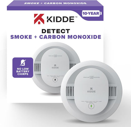 Smoke and Carbon Monoxide Detector, 10-Year Battery Powered, LED Status Lights, 85 dB Alarm, 5-inches, 30CUD10, 1 Pack