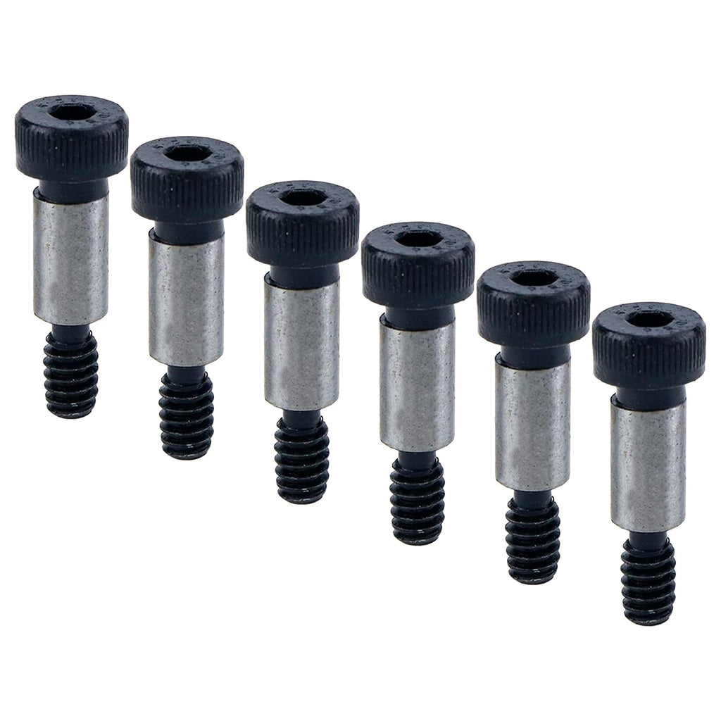6Pcs Alloy Steel Shoulder Bolt 1/4" Shoulder Dia,1/2" Shoulder Length,10-24 UNC Thread