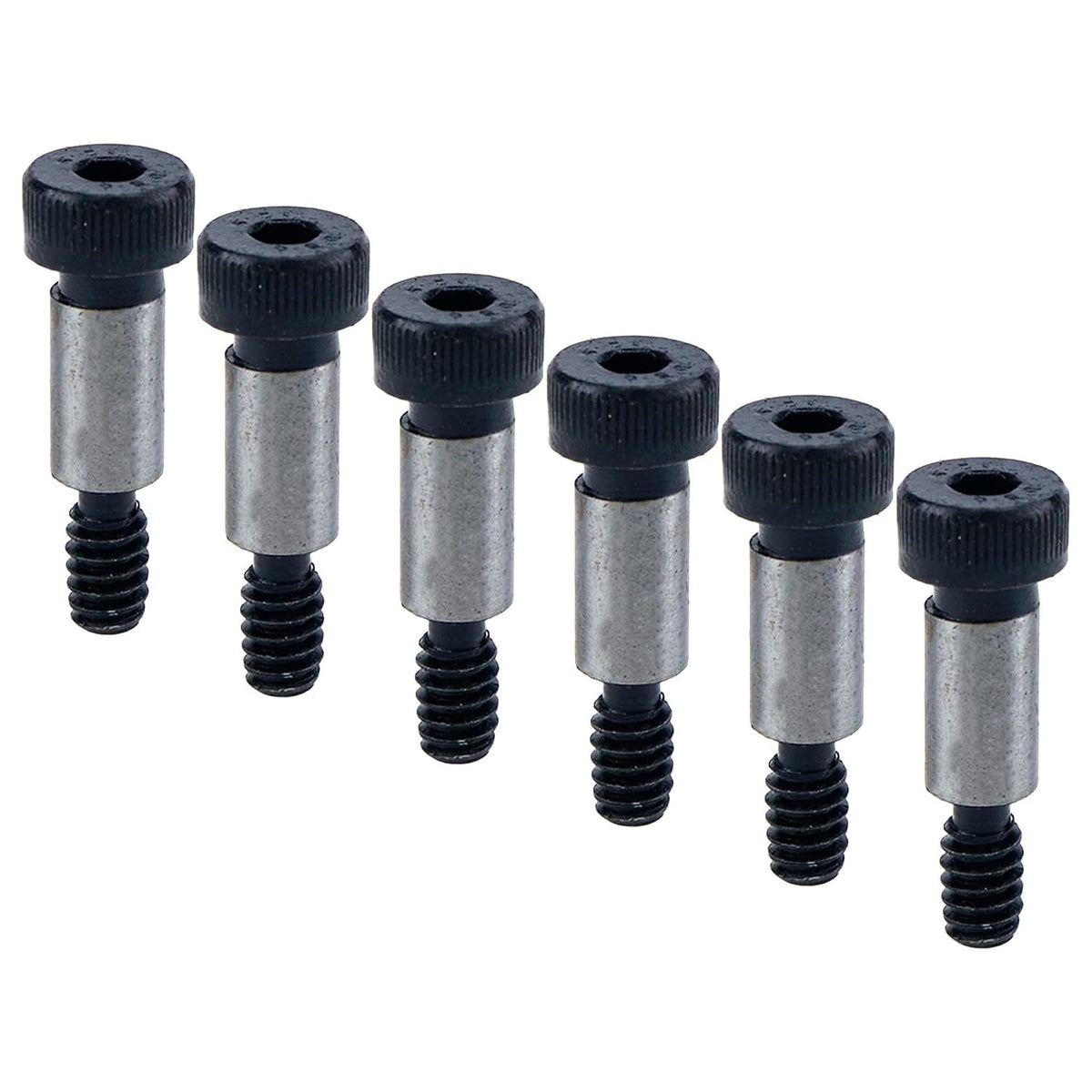 6Pcs Alloy Steel Shoulder Bolt 1/4" Shoulder Dia,1/2" Shoulder Length,10-24 UNC Thread