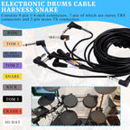 Cable Harness Snake Loom Replacement Compatible with Alesis Nitro Mesh Electronic Drum Set Module Surge Command Forge