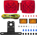 LED trailer lights Kit, 12V Submersible Tail Marker Lights Wiring Lamp Harness for Boat Car Truck RV Utility