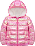 4-12 Years Girls Hooded Puffer Jacket Warmth Padded Winter Coat | Metallic Shine Fabric, Warm Fleece Lining, Durable