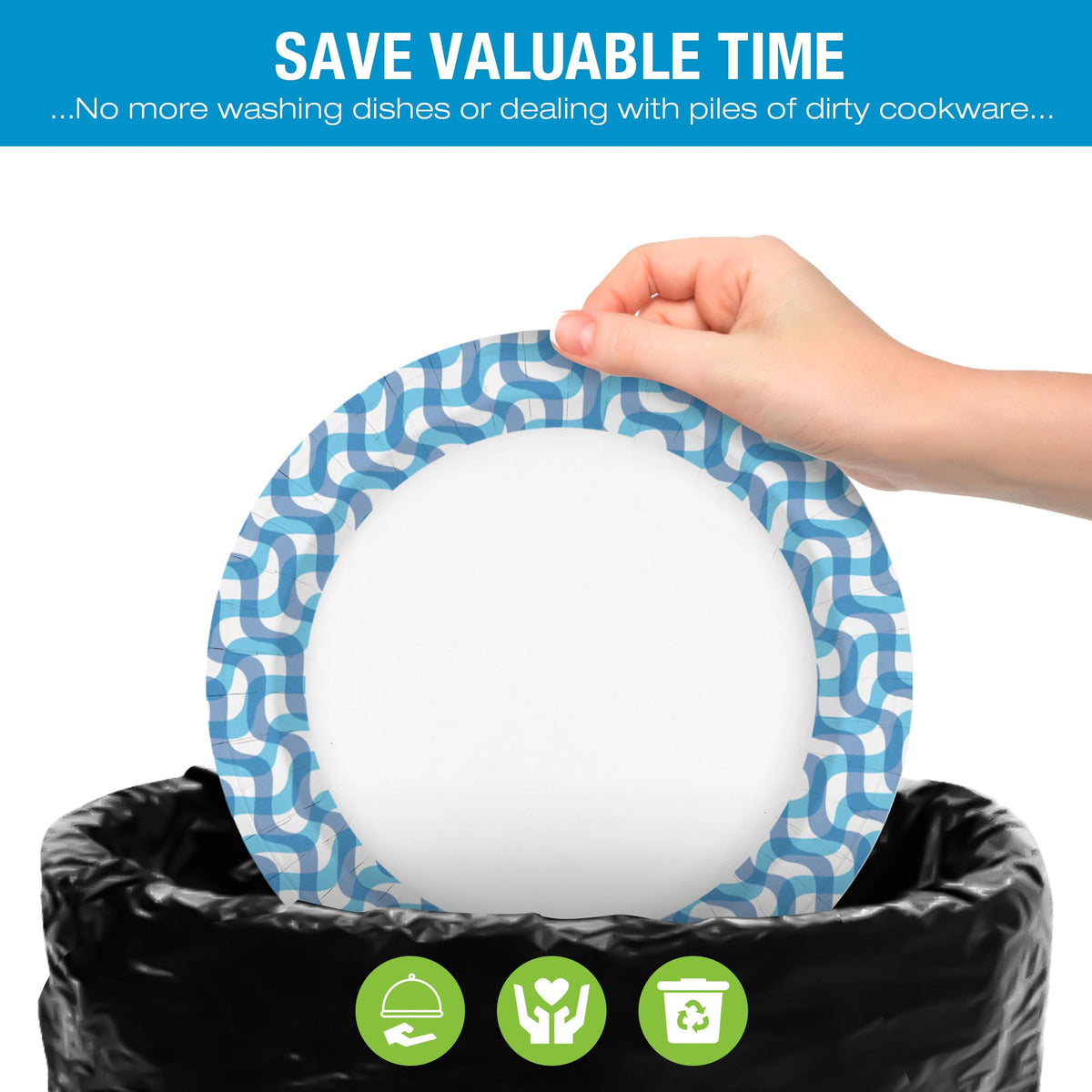 Paper Plates 10 inch Bulk 300 Count