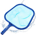 Pool Skimmer Net, Professional Swimming Pool Leaf Skimmer with Heavy Duty Frame, Fine Nylon Flat Mesh for Fast Debris