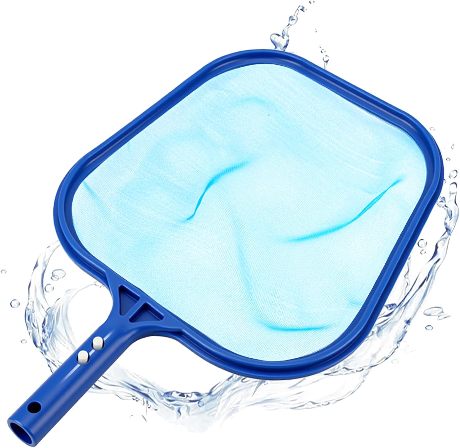 Pool Skimmer Net, Professional Swimming Pool Leaf Skimmer with Heavy Duty Frame, Fine Nylon Flat Mesh for Fast Debris