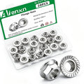 20PCS M10 x 1.5mm Thread 304 SS Hex Flange Nuts