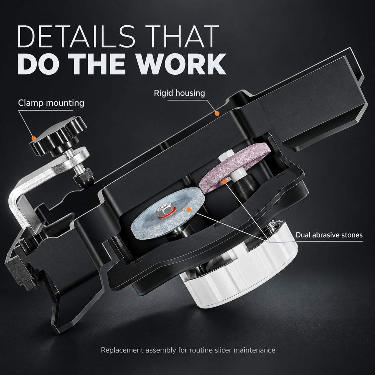 Meat Slicer Sharpener Assembly for Bizerba SE12, SE12D, GSP & GSPH