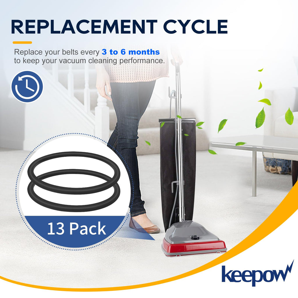 KEEPOW Vacuum Belt, 6 Pack Round Vacuum Belts Replacement Vacuum Parts