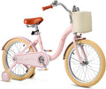 Kids Bike 14 Inch Girls Bicycle for Ages 3-5, Pink | Children Bicycle with Training Wheels, Adjustable Seat, Hand &