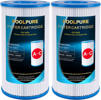 Type A or C / III Pool Filter Replaces Intex 29000E/59900E/#29003E, 1000/1500/530 GPH Filter Pump, C-4607, Funcicle