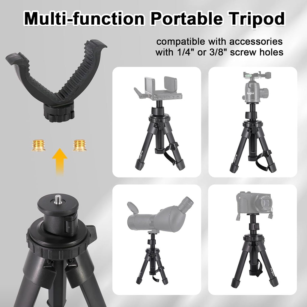 Tripod Shooting Stick Rifle Table Shooting Rest, for Range Practice | Portable, Adjustable Height, Compact Aluminum