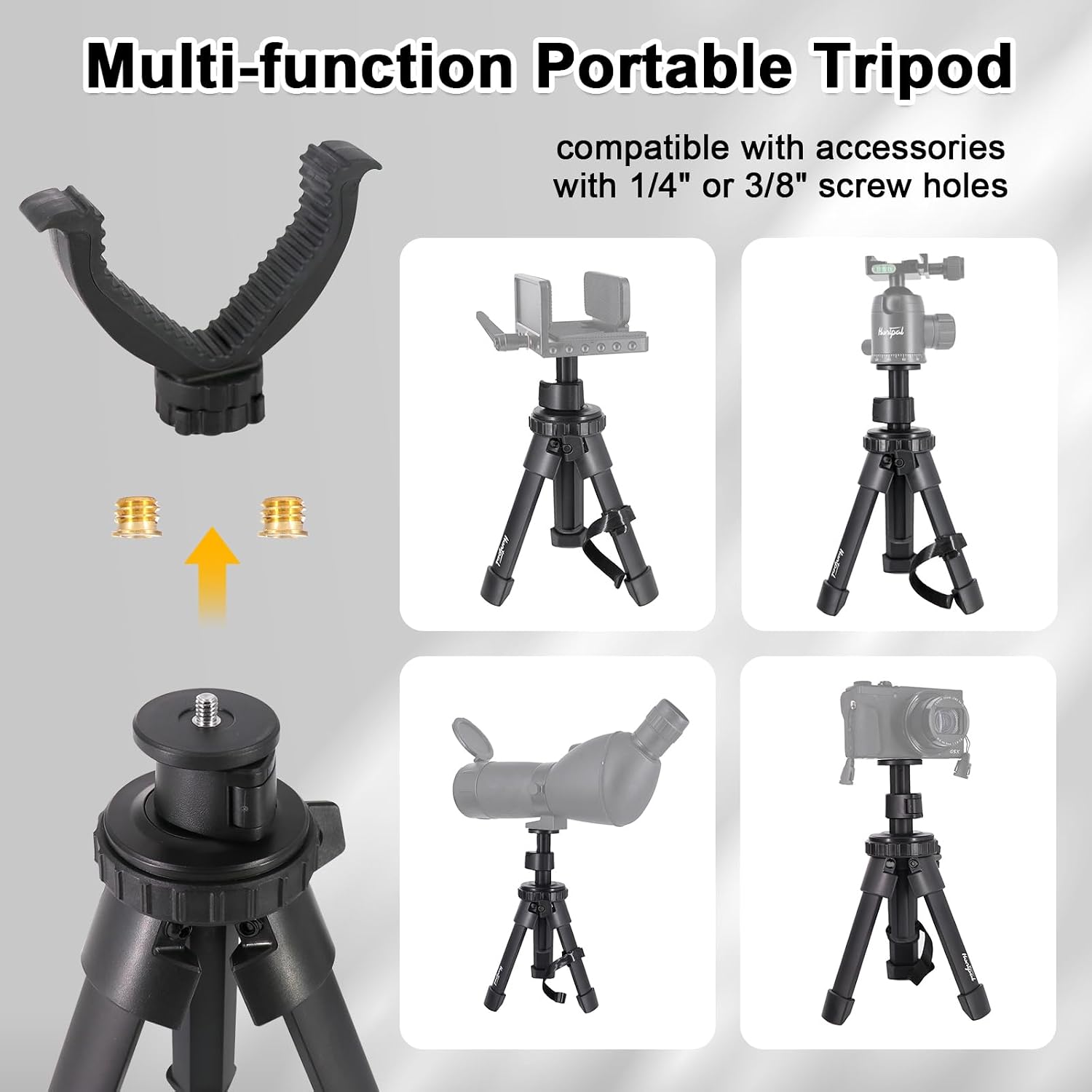 Tripod Shooting Stick Rifle Table Shooting Rest, for Range Practice | Portable, Adjustable Height, Compact Aluminum
