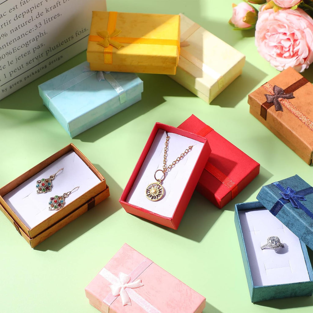 96 Pcs Jewelry Gift Boxes Bulk Small Jewelry Boxes with Lids