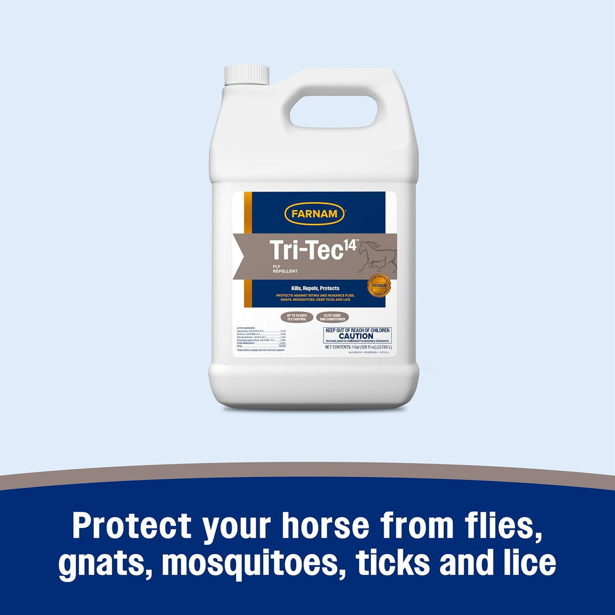 Tri-Tec 14 Fly Spray for Horses, Protects for Up to 14 Days, 128 oz