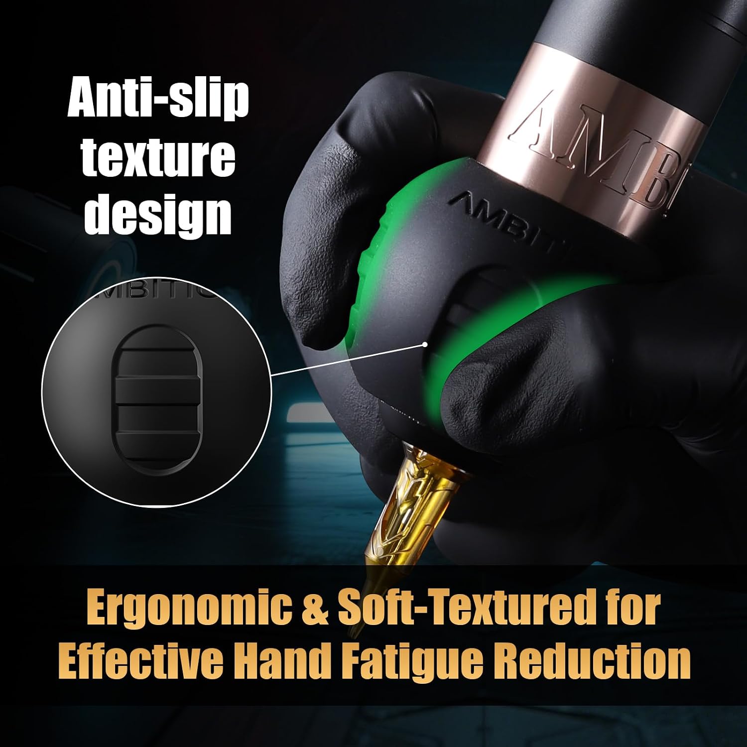 54mm Tattoo Grip Cover, 3pcs Food Grade Silicone Tattoo Gun Wrap High Temperature Sterilizable Supply for 32mm-34mm