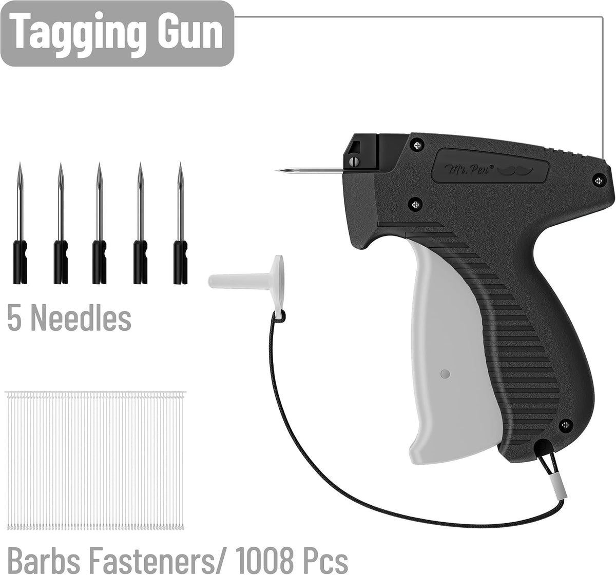 Price Tagging Gun, Hangtag Attacher with 1008 Barbs