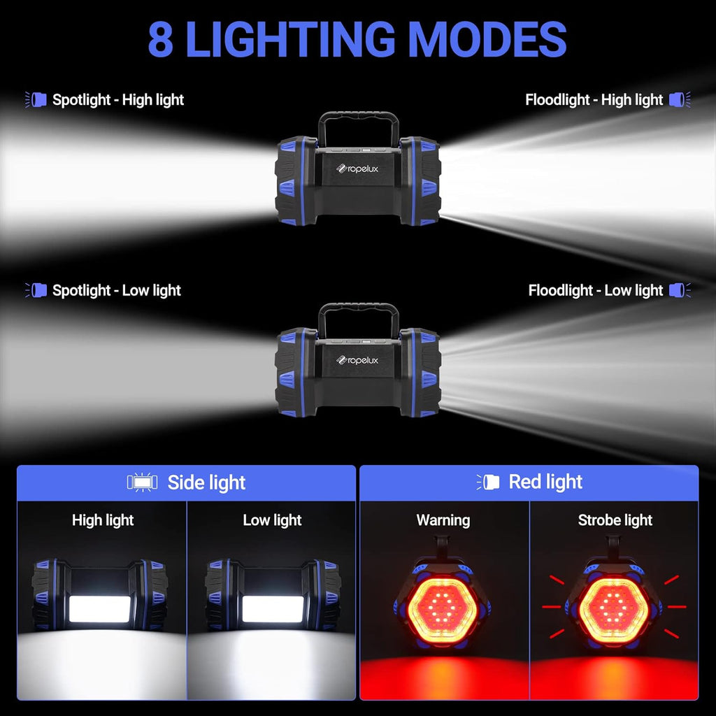Led Camping Lantern Rechargeable, Camping Flashlight 1500LM, 8 Light Modes, Camping Lights 4800 Capacity, Portable
