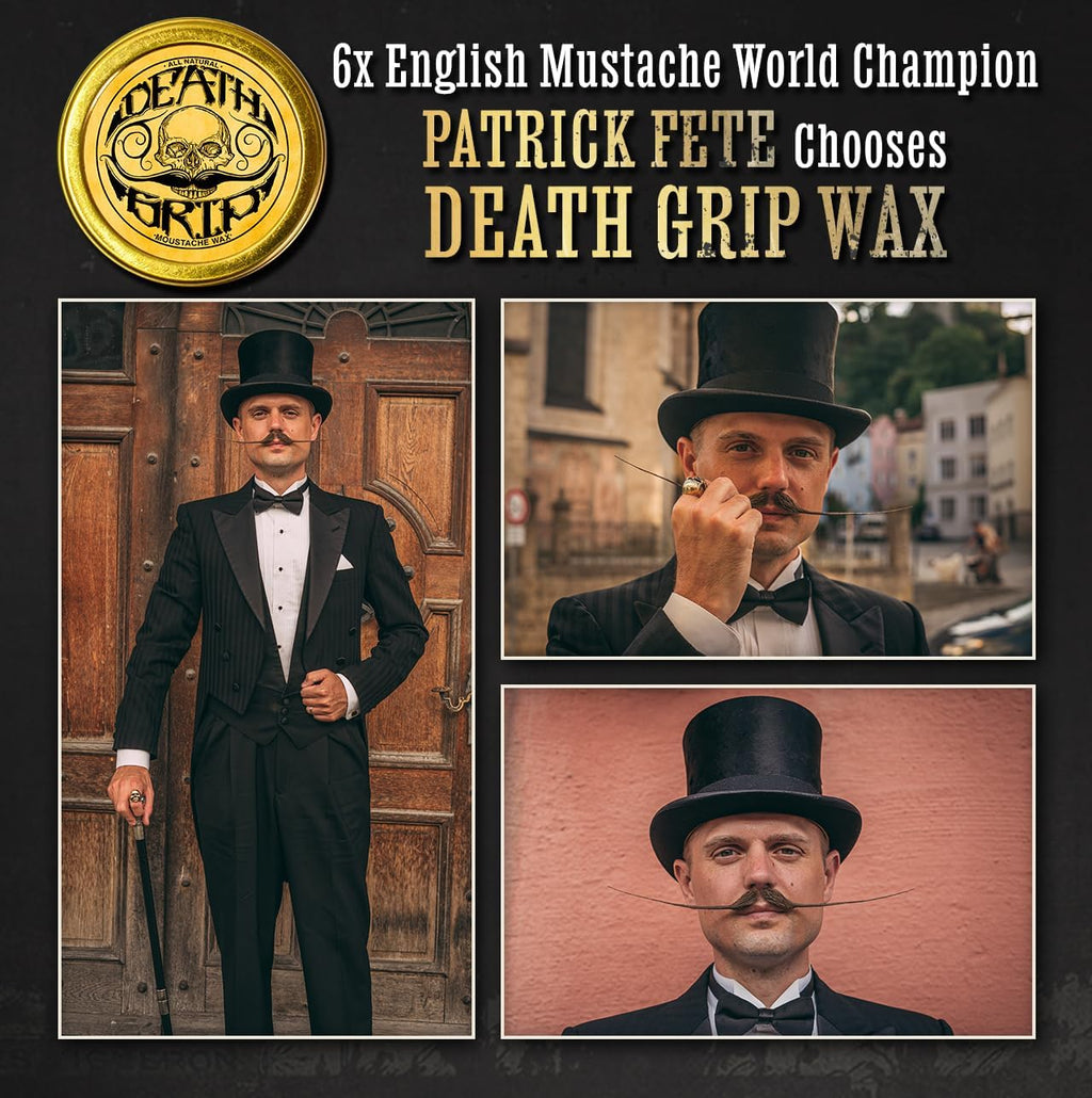Handlebar Mustache Wax for Men Extra Strong Hold Tin 1oz Death Grip